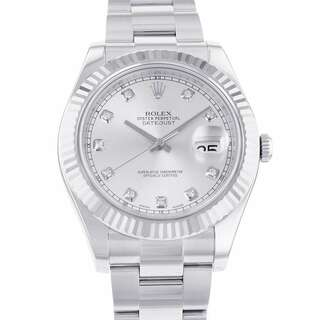 ロレックス(ROLEX)のロレックス デイトジャスト2 116334G ROLEX 腕時計 シルバー文字盤(腕時計(アナログ))