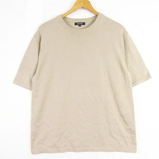 PLST - プラステ PLST ニット カットソー Tシャツ 半袖 レーヨン M ベージュ