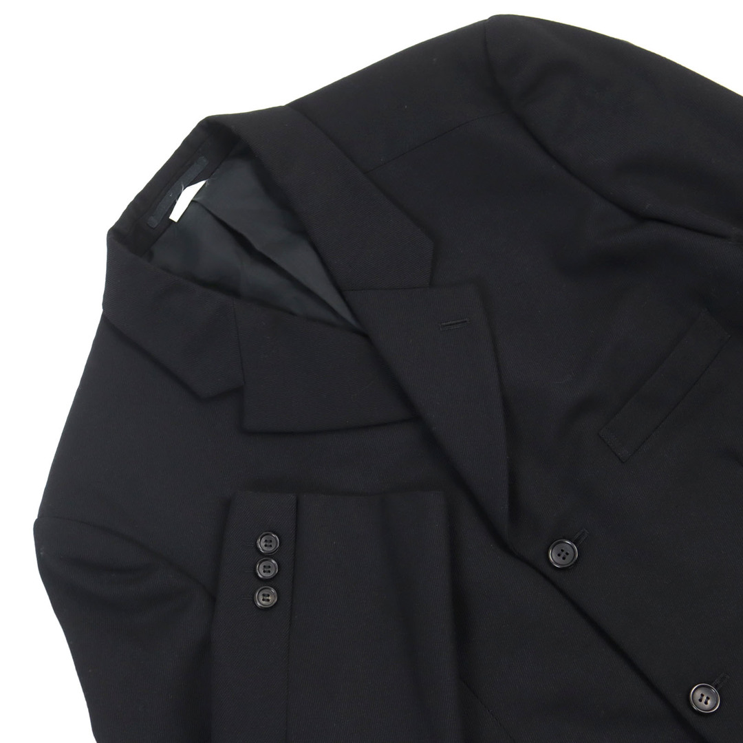 COMME des GARCONS HOMME PLUS(コムデギャルソンオムプリュス)の美品○COMME des GARCONS HOMME PLUS コムデギャルソンオムプリュス 2020年製 PF-J026 ウール縮絨アシンメトリージャケット ウール100% 異素材切替 シングル ジャケット ブラック S 日本製 正規品 メンズ メンズのジャケット/アウター(その他)の商品写真