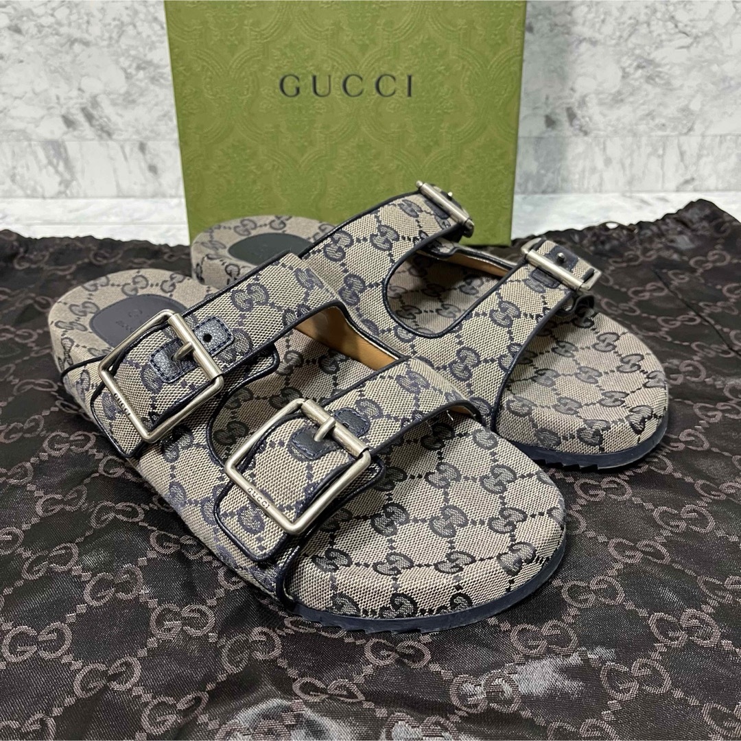 Gucci(グッチ)の✨ほぼ未使用✨GUCCI GGキャンバス ストラップサンダル ベルト 27.0 メンズの靴/シューズ(サンダル)の商品写真