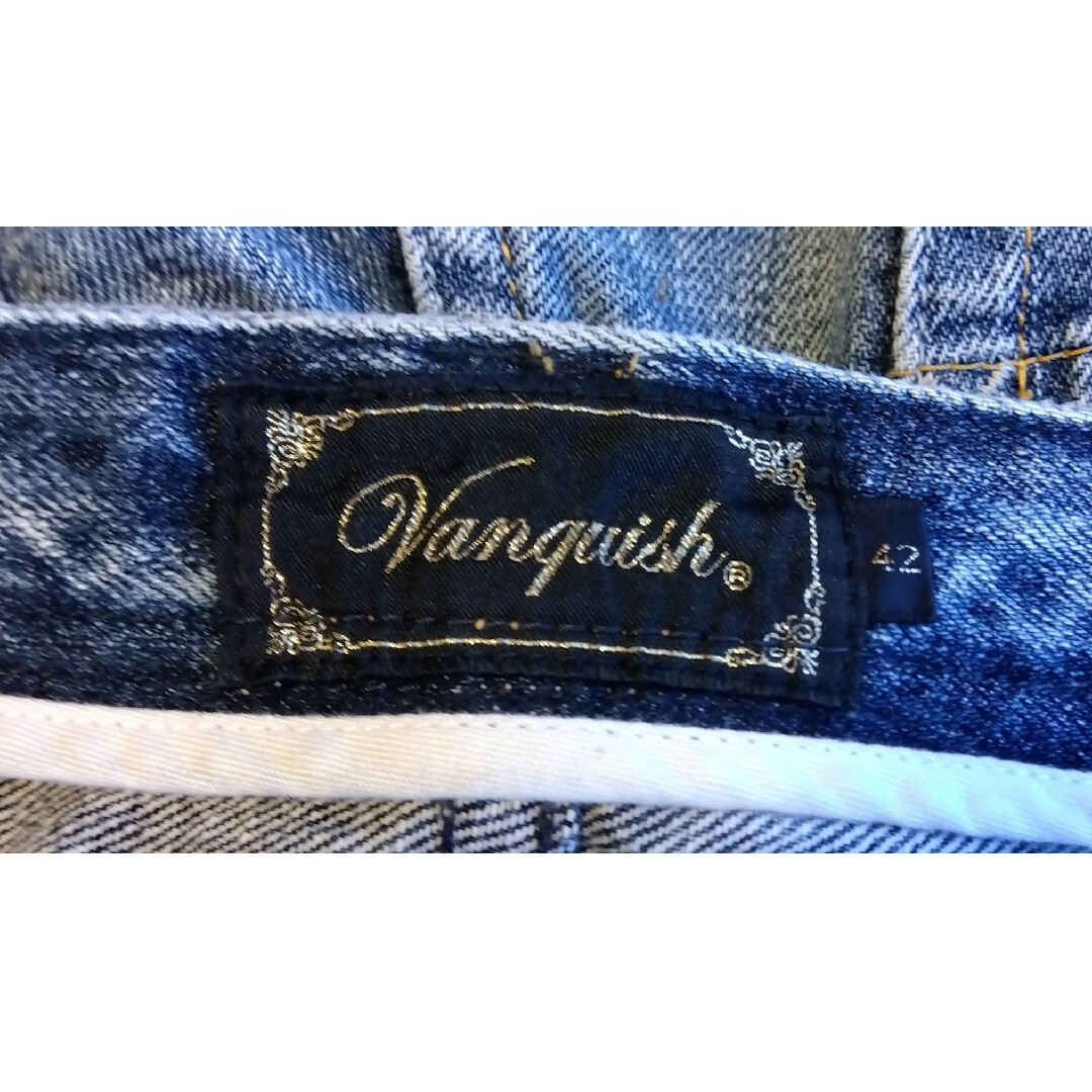 VANQUISH(ヴァンキッシュ)の☆ヴァンキッシュ•VANQUISH☆希少！☆ダメージ*デニム☆(42)☆中古☆ メンズのパンツ(デニム/ジーンズ)の商品写真