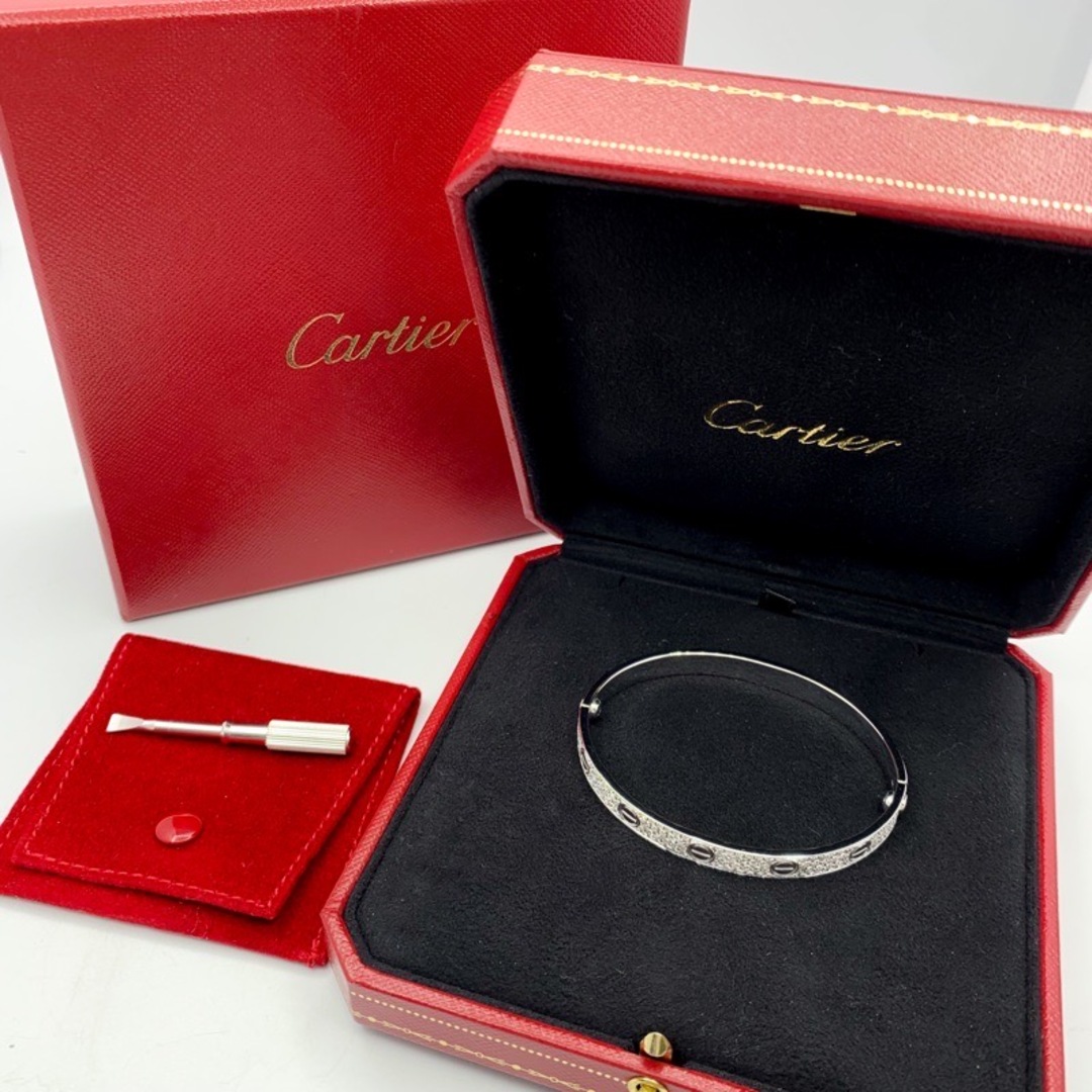 Cartier(カルティエ)の【仕上済】カルティエ ラブブレス #17 WG ダイヤ 17 K18WG レディース ブレスレット CARTIER レディースのアクセサリー(ブレスレット/バングル)の商品写真