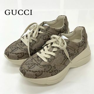 グッチ(Gucci)の7223 未使用 グッチ ライトン マキシGG スニーカー ベージュ(スニーカー)