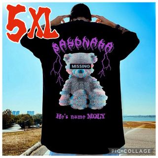 5XL Tシャツ 病みかわ 原宿系 オーバーサイズ　ゆるダボ　ゆったり　部屋着(Tシャツ/カットソー(半袖/袖なし))