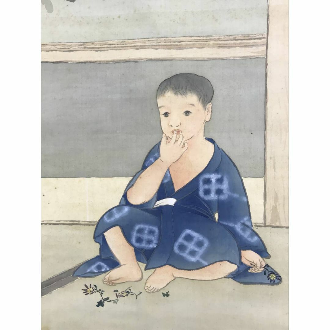 真作】関田華亭/子供の図/人物図/掛軸☆宝船☆AD-554の通販 by 真作】関田華亭/子供の図/人物図/掛軸☆宝船☆AD-554の通販 by