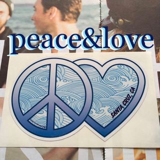 Santa Cruz - peace&love KNOWtheFEEL US限定型抜きwaveステッカー