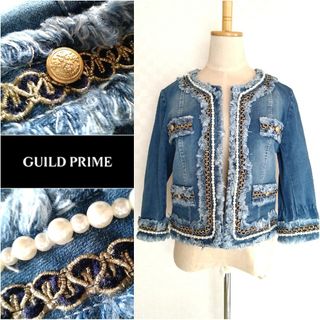 ギルドプライム(GUILD PRIME)の未使用【GUILD PRIME◆ラブレス】ドレッシーパールデニムジャケット(Gジャン/デニムジャケット)