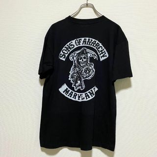 ティービーアンドムービー(TV&MOVIE)のアメリカ古着　サンズ・オブ・アナーキー　海外ドラマ　半袖　Tシャツ　I220(Tシャツ/カットソー(半袖/袖なし))