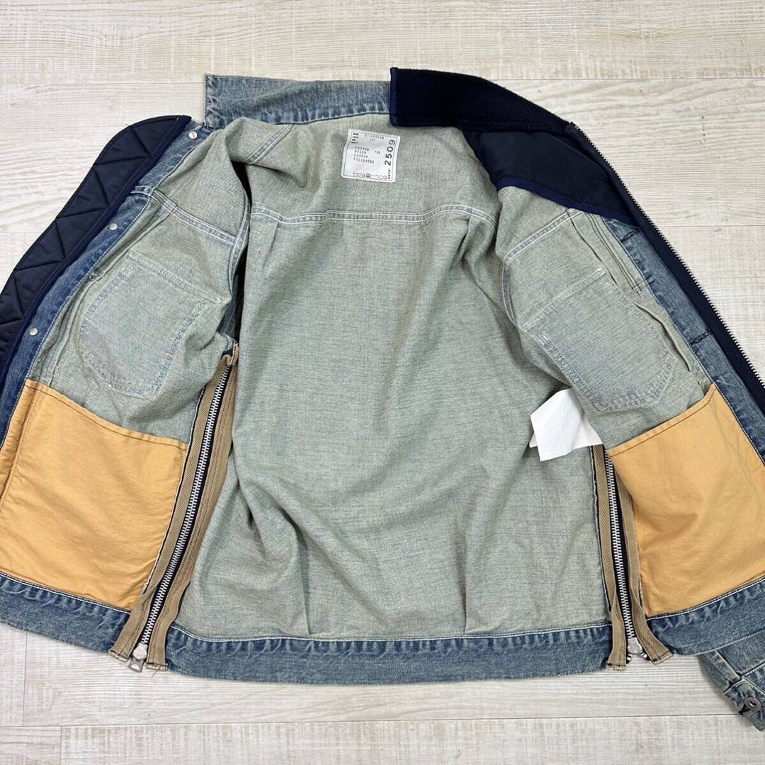 sacai(サカイ)の21sss 名作 sacai man デニム x MA-1 ブルゾン ジャケット メンズのジャケット/アウター(Gジャン/デニムジャケット)の商品写真