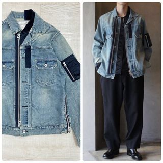 sacai - 21sss 名作 sacai man デニム x MA-1 ブルゾン ジャケット