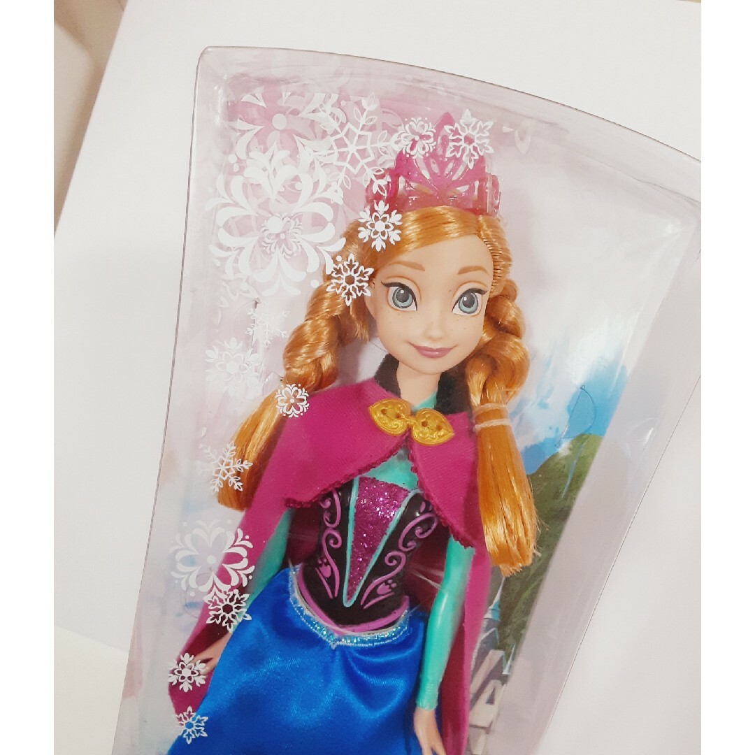 アナと雪の女王(アナトユキノジョオウ)の新品　アナと雪の女王　キラキラドレスドール　アナとエルサ　２点セット エンタメ/ホビーのおもちゃ/ぬいぐるみ(キャラクターグッズ)の商品写真