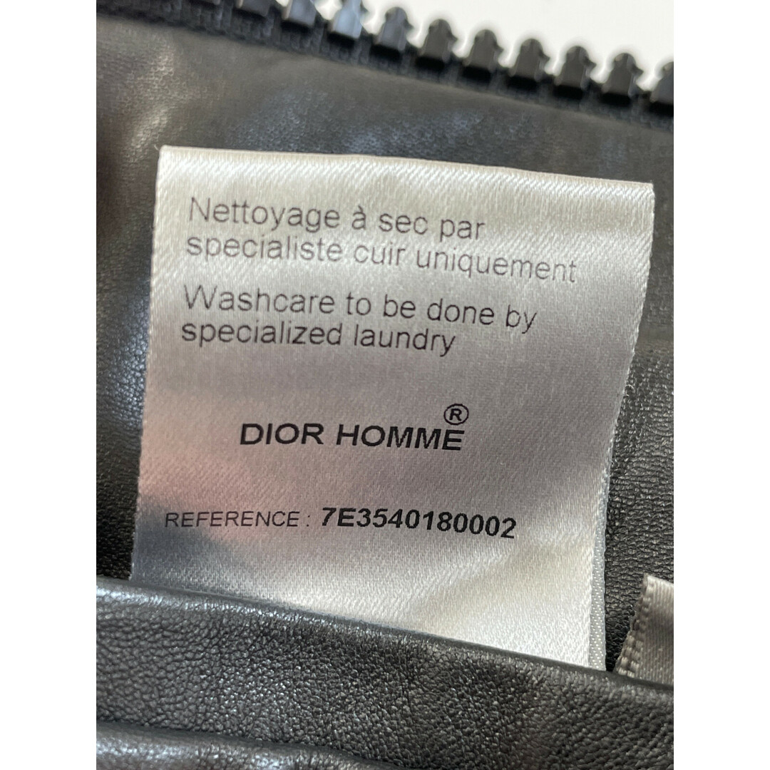 DIOR HOMME(ディオールオム)のディオールオム 【美品】7E3540180002 レザー ジップアップ ブルゾン/ 48 メンズのジャケット/アウター(レザージャケット)の商品写真