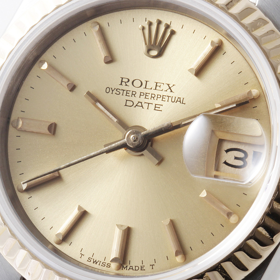 ROLEX(ロレックス)のロレックス デイトジャスト 69173 シャンパン バー 85番 レディース 中古 腕時計 レディースのファッション小物(腕時計)の商品写真