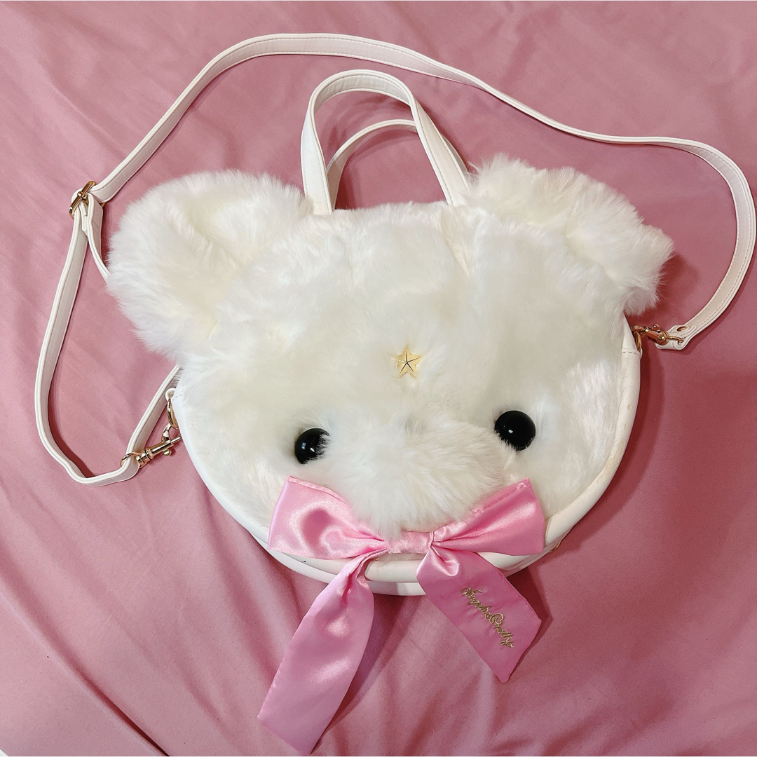 Angelic Pretty(アンジェリックプリティー)のAngelic Pretty Milky bear バッグ白 レディースのバッグ(ショルダーバッグ)の商品写真