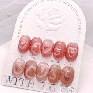 ハートマグネット　9色　ネイルチップ　つけ爪　春　夏　秋　冬　HIHI NAIL