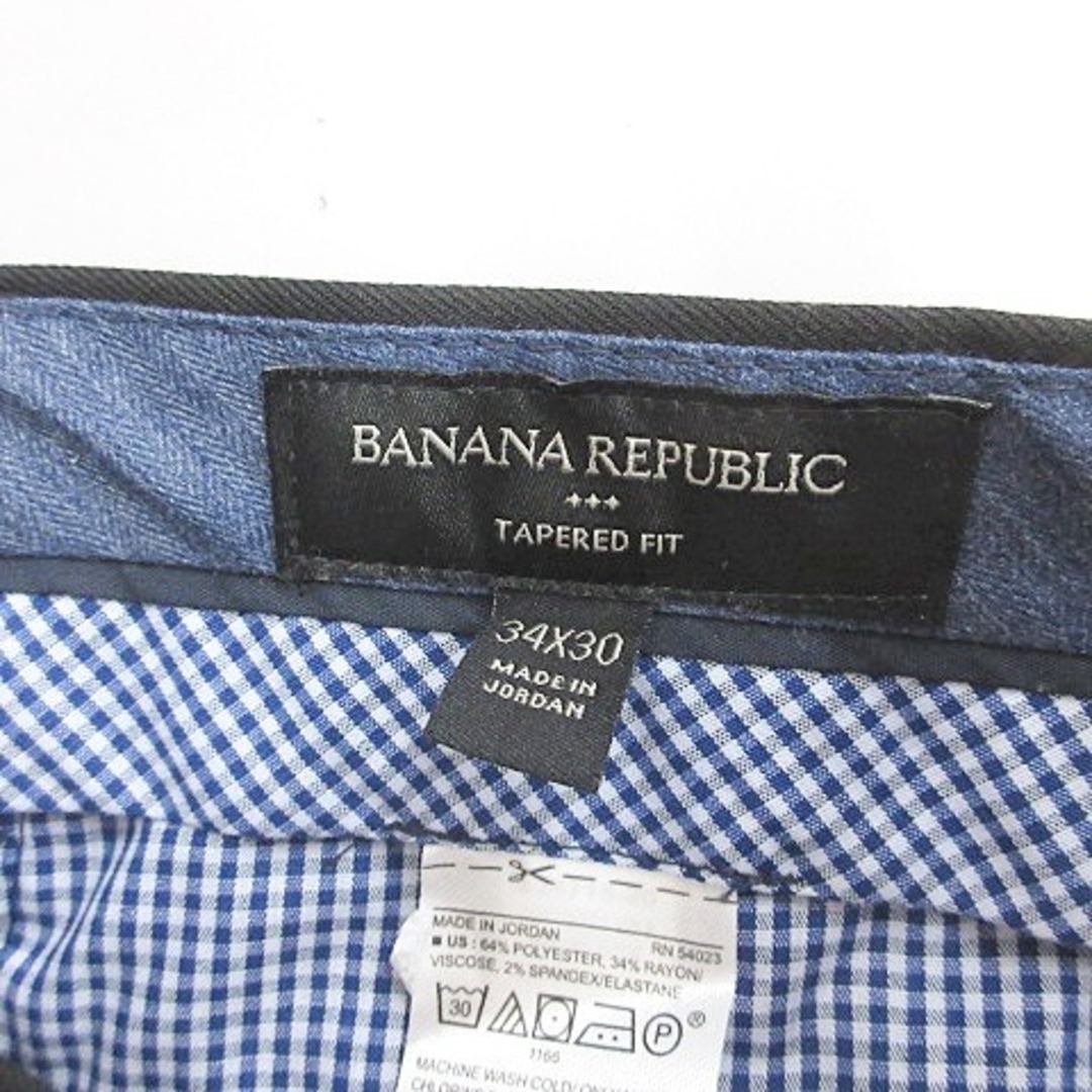 Banana Republic(バナナリパブリック)のバナナリパブリック パンツ スラックス ストレート ロング 別布 黒 34 メンズのパンツ(スラックス)の商品写真