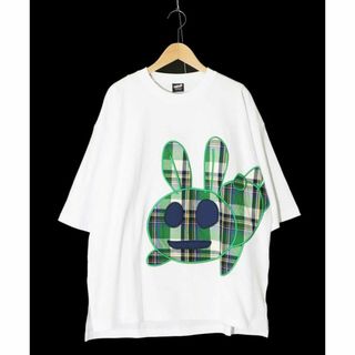 スカラー(ScoLar)のスカラーパリティ 342115 マドラスチェック柄 ウサギアップリケTシャツ(Tシャツ(半袖/袖なし))