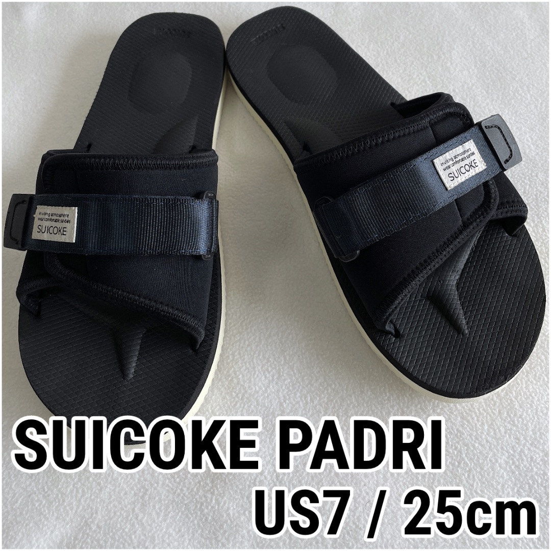 suicoke(スイコック)のSUICOKE PADRI スイコック パドリ US7 / 25cm ブラック メンズの靴/シューズ(サンダル)の商品写真