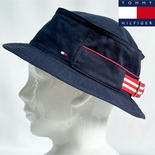 トミーヒルフィガー(TOMMY HILFIGER)の【新品レア】TOMMY HILFIGER日本製ロゴ刺繍  BIGストラップハット(ハット)