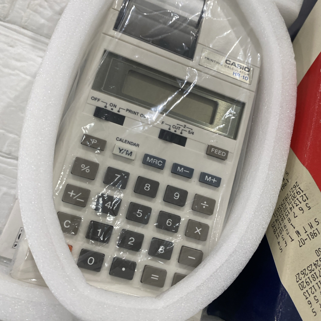 新品未使用 CASIO レジスター 電卓式記録計算機 レア インテリア/住まい/日用品のオフィス用品(店舗用品)の商品写真