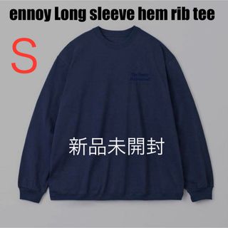 ワンエルディーケーセレクト(1LDK SELECT)のennoy Long sleeve hem rib tee (NAVY) S(Tシャツ/カットソー(七分/長袖))