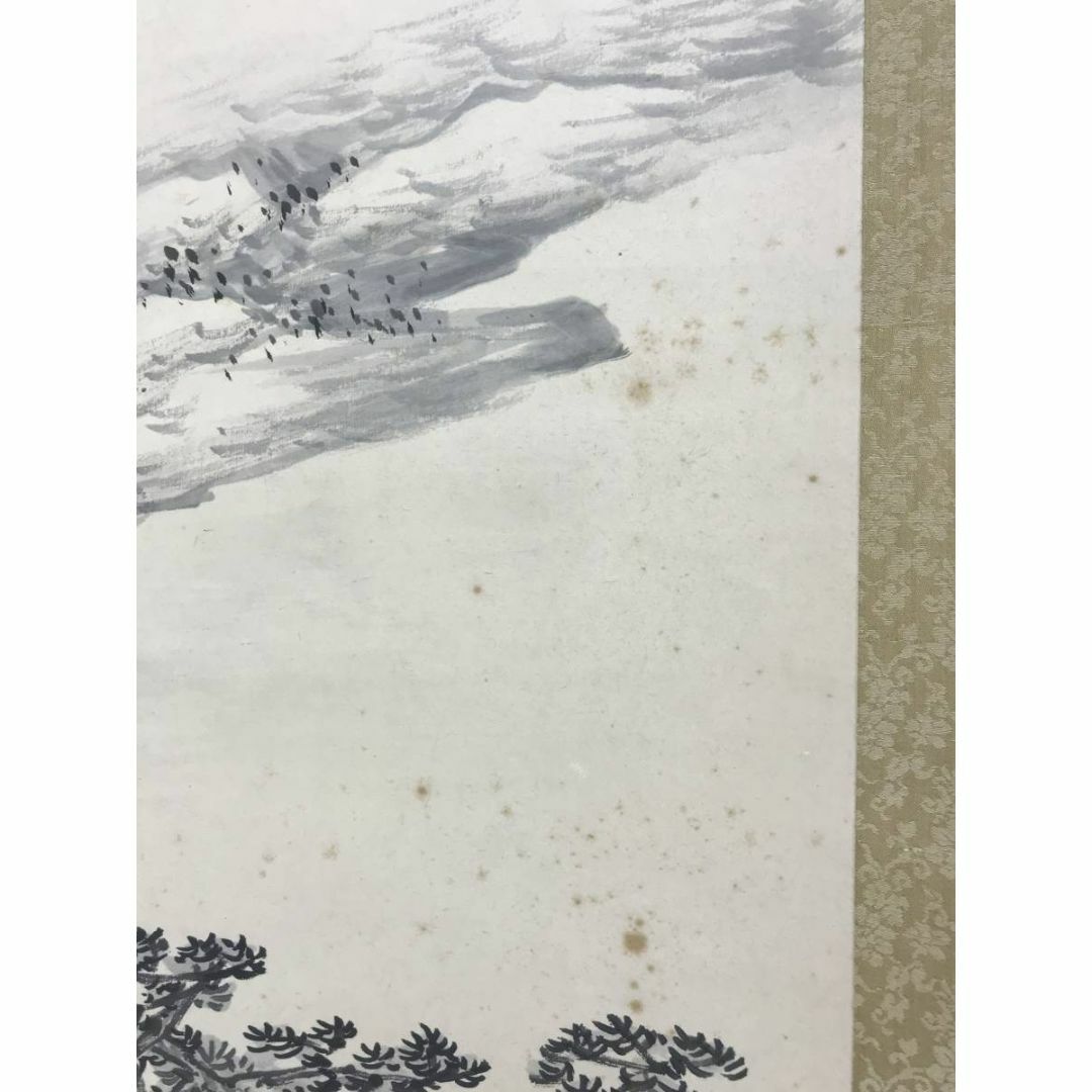 真作】佐竹永陵/秋崖渓居/山水図/掛軸☆宝船☆AD-940 真作】佐竹永陵/秋崖渓居/山水図/掛軸☆宝船☆AD-940