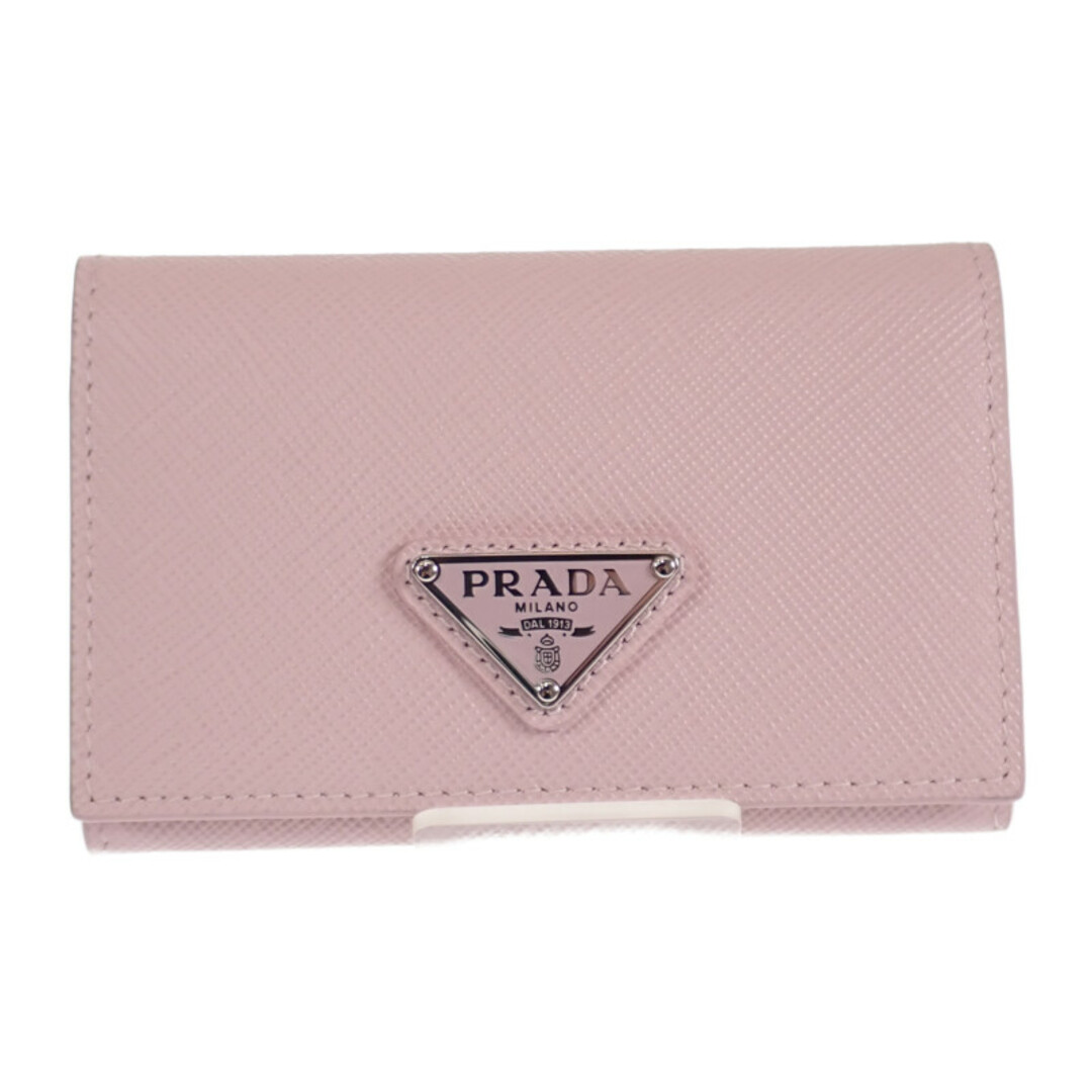 PRADA(プラダ)の【中古】【Sランク】PRADA プラダ トライアングル カードケース 名刺入れ 1MC110_QHH_F0WZT サフィアーノ ピンク トライアングルロゴ レディース【ISEYA】 レディースのファッション小物(財布)の商品写真