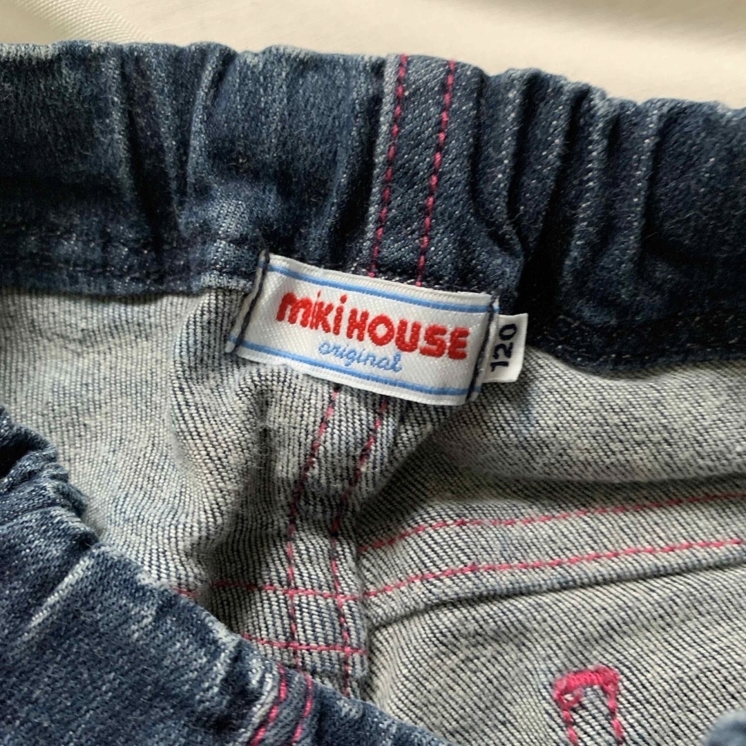 mikihouse(ミキハウス)のMIKI HOUSEミキハウス　リーナちゃん　♡ ストレッチジーンズ　120   キッズ/ベビー/マタニティのキッズ服女の子用(90cm~)(パンツ/スパッツ)の商品写真