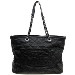 シャネル(CHANEL)のシャネル CHANEL マトラッセ バッグ トートバッグ ショルダーバッグ キャビアスキン ブラック 黒 シルバー金具 チェーンバッグ ココマーク デカココ(トートバッグ)