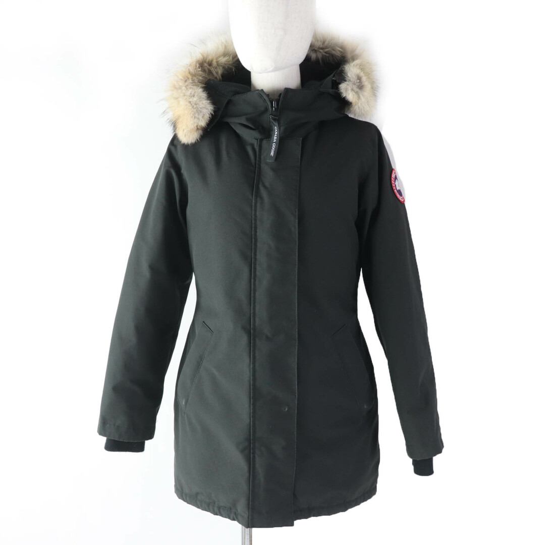 CANADA GOOSE(カナダグース)の良品☆CANADA GOOSE カナダグース 3037LA VICTORIA PARKA ヴィクトリアパーカー ファー・フード付 ダウンコート ブラック S 正規品 レディース レディースのジャケット/アウター(ダウンコート)の商品写真