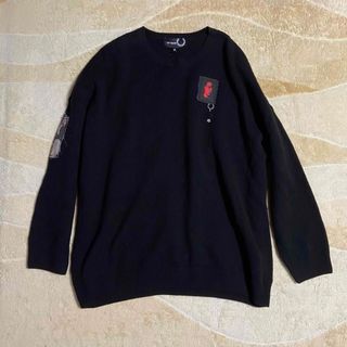 ラフシモンズ(RAF SIMONS)のRAF SIMONS × FRED PERRY ラフシモンズ　ニット　正規品(ニット/セーター)