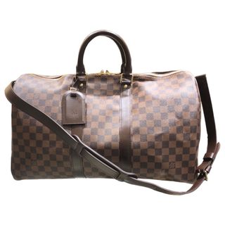 ルイヴィトン(LOUIS VUITTON)の　ルイ・ヴィトン LOUIS VUITTON キーポル・バンドリエール45 N41428 エベヌ ダミエキャンバス メンズ ボストンバッグ(ボストンバッグ)