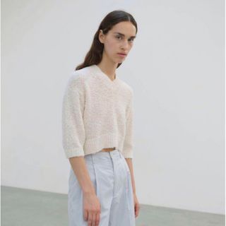 オーラリー(AURALEE)のAURALEE／LINEN COTTON MOLE KNIT(ニット/セーター)