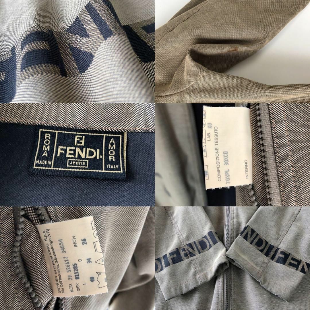 FENDI(フェンディ)のFENDI　フェンディ　ジャケット　スプリング　ロゴ　ゴールド金具　　ズッカ レディースのジャケット/アウター(トレンチコート)の商品写真