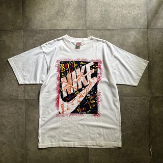 ナイキ(NIKE)の90s NIKE ナイキ tシャツ ホワイト L 銀タグ(Tシャツ/カットソー(半袖/袖なし))