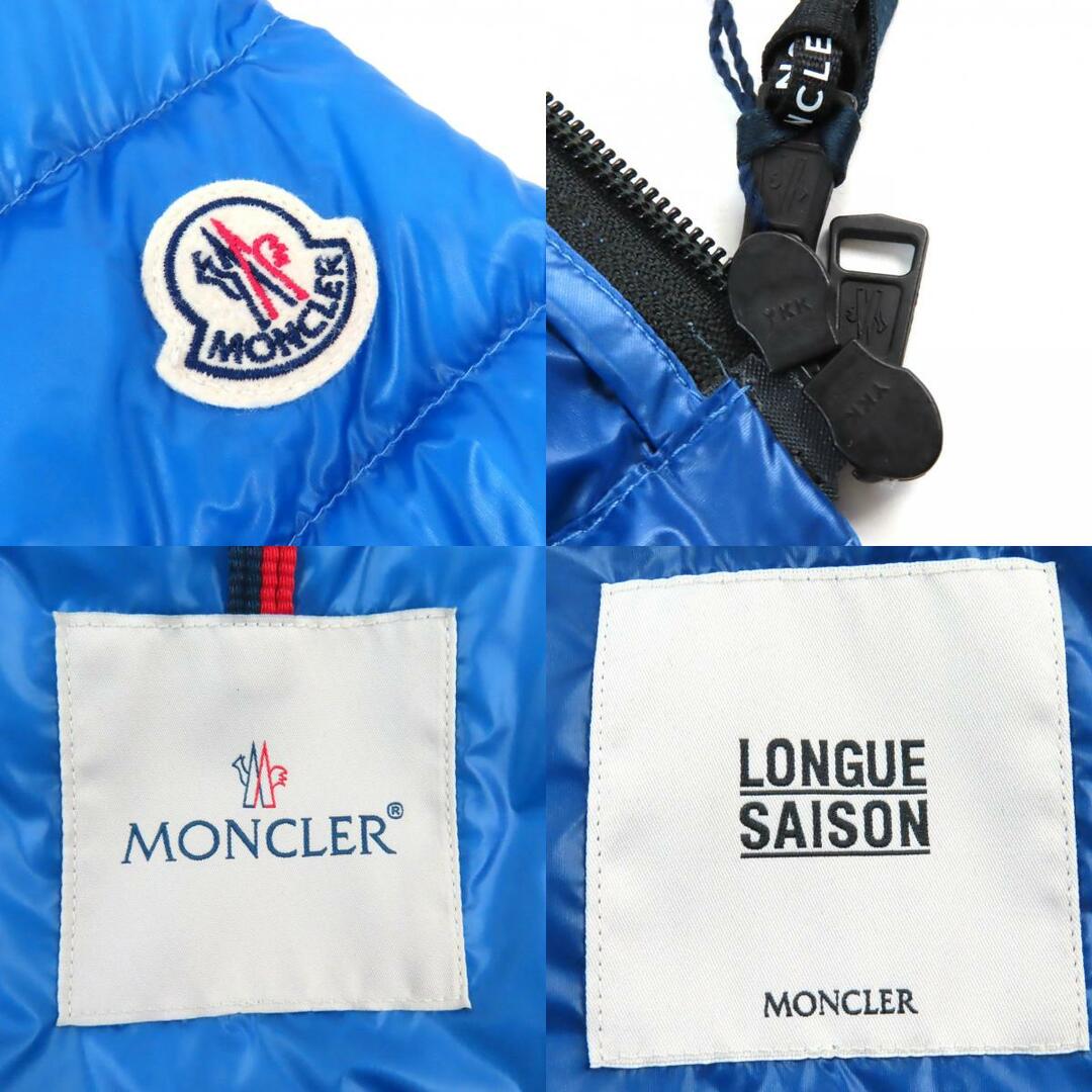 MONCLER(モンクレール)の未使用品△MONCLER モンクレール SILVERE スクリーンプリント ロゴワッペン ZIP UP ダウンジャケット ブルー ブラック 2 正規品 メンズ メンズのジャケット/アウター(ダウンジャケット)の商品写真