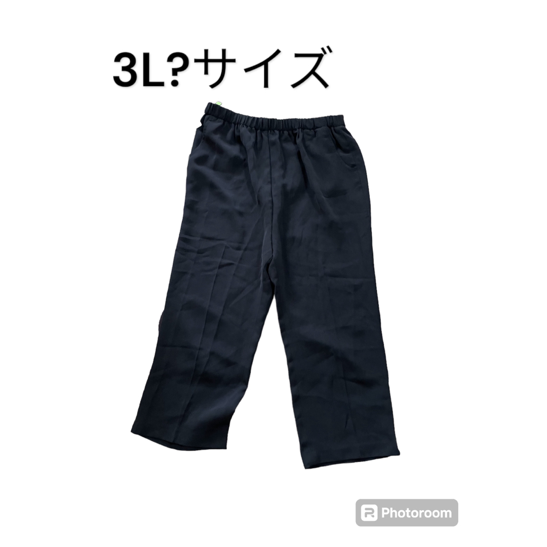 ズボン 黒 ブラック 3Lサイズ パンツ ボトムス イージーパンツ 黒 レディースのパンツ(その他)の商品写真