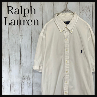 Ralph Lauren - ラルフローレン 半袖BDシャツ ワンポイント刺繍ロゴ00s Z1182