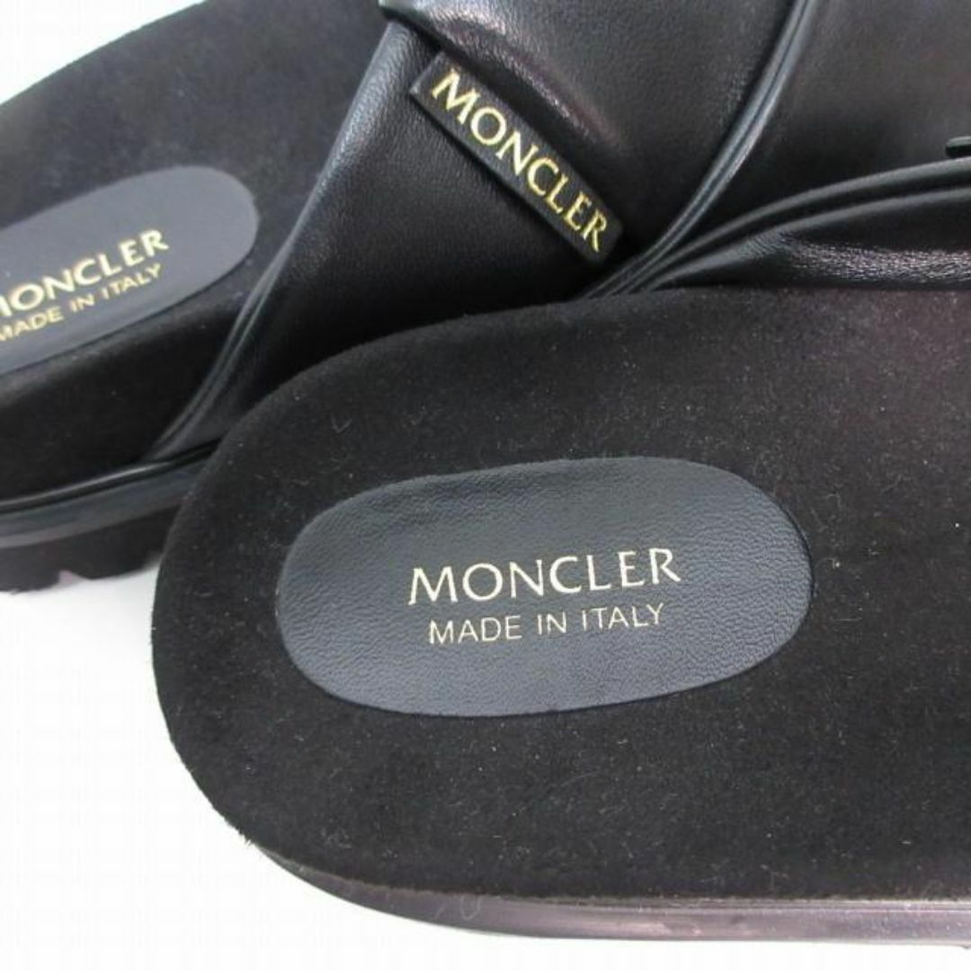 MONCLER(モンクレール)のMONCLER モンクレール FANTINE スライドサンダル 37 ブラック レディースの靴/シューズ(サンダル)の商品写真