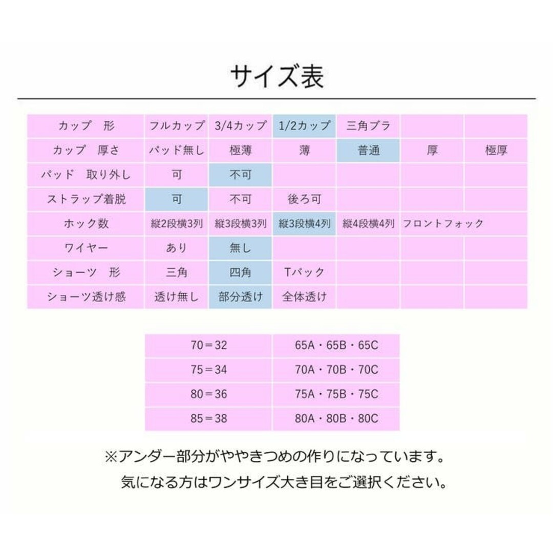 レースプリーツ ノンワイヤー 脇高 美胸 ブラ＆ショーツ A75 B75 C75 レディースの下着/アンダーウェア(ブラ&ショーツセット)の商品写真