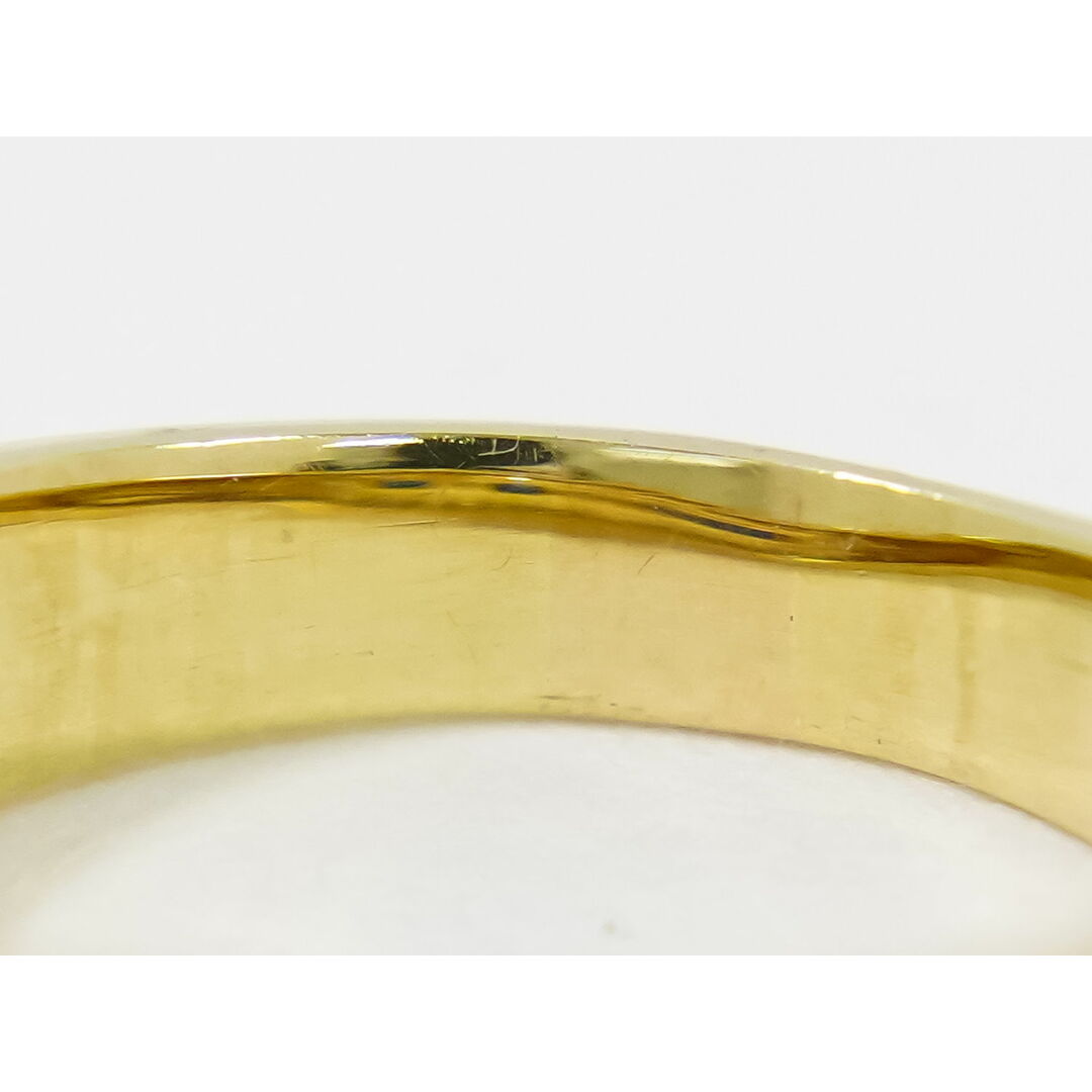 本物 サファイア 0.63ct ダイヤモンド 0.85ct 18K YG リング 指輪 13号 イエローゴールド ブルー アクセサリー ジュエリー 中古 レディースのアクセサリー(リング(指輪))の商品写真