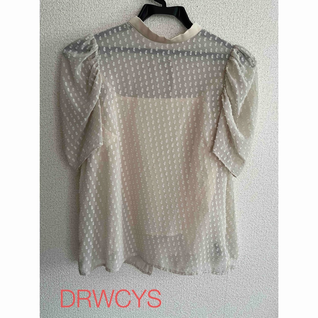 DRWCYS(ドロシーズ)のドロシーズ DRWCYS ブラウス ドット柄 半袖 バックリボン シアー 1 レディースのトップス(シャツ/ブラウス(半袖/袖なし))の商品写真