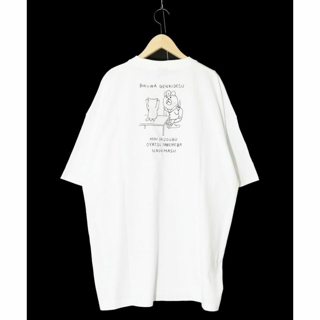 ScoLar(スカラー)のスカラーパリティ 342110 注射嫌いなネコとクマ先生のプリントTシャツ レディースのトップス(Tシャツ(半袖/袖なし))の商品写真