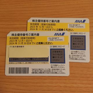 エーエヌエー(ゼンニッポンクウユ)(ANA(全日本空輸))のANA　株主優待券　2枚(その他)