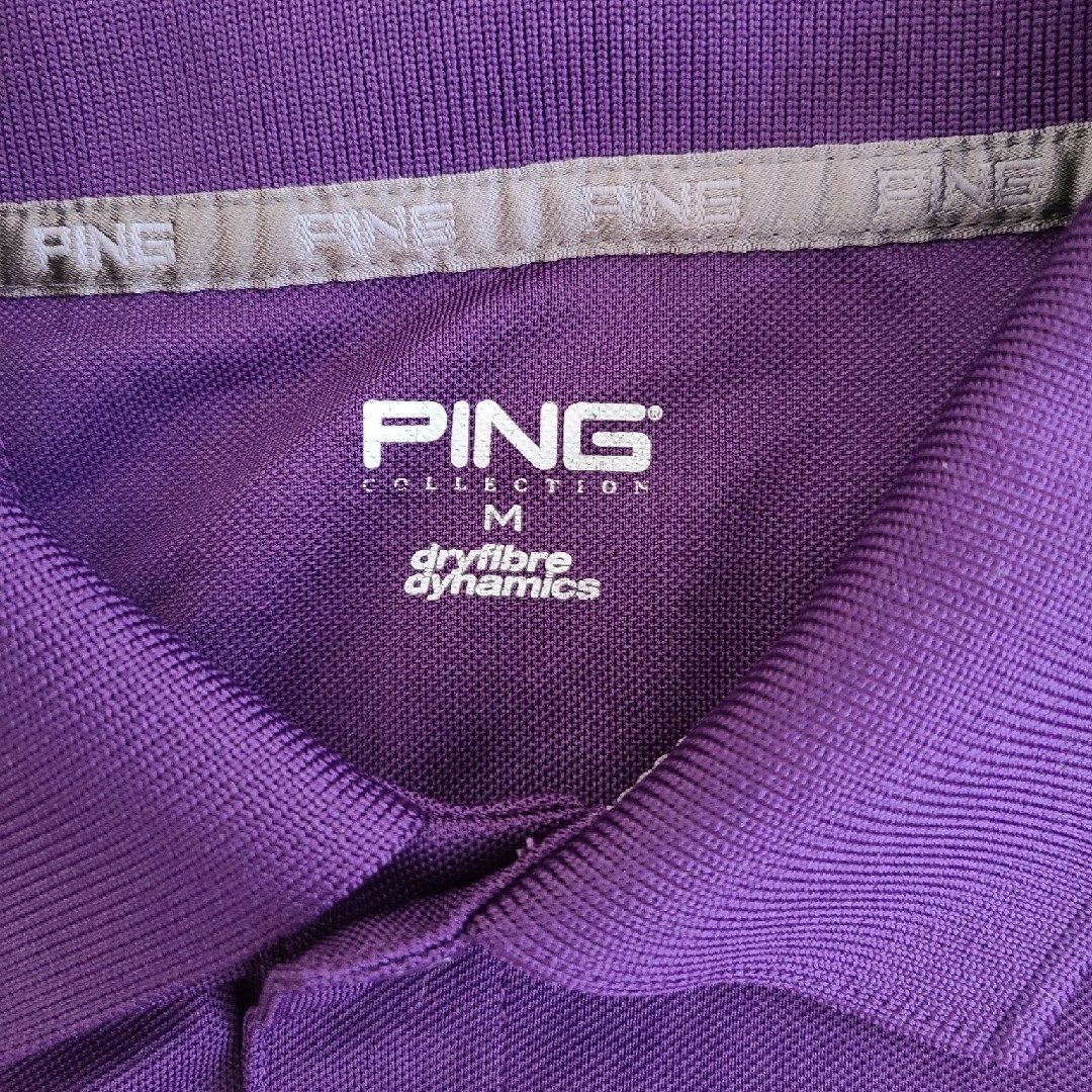 PING　メンズポロシャツ　パープル スポーツ/アウトドアのゴルフ(ウエア)の商品写真