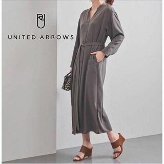 UNITED ARROWS - UNITED ARROWS UBC Vネック シャツ ワンピース 0423