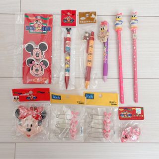 ディズニー(Disney)の【まとめ売り】ディズニー♡文房具セット　レトロ(キャラクターグッズ)