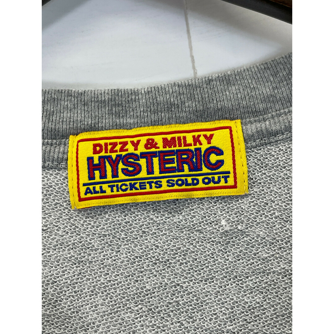 HYSTERIC GLAMOUR(ヒステリックグラマー)のヒステリックグラマー 01221CS01 グレー BIGDEADアップリケオーバーサイズスウェット FREE メンズのトップス(その他)の商品写真