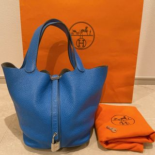 エルメス(Hermes)のエルメス ピコタンロック MM 22ブルーイドラ 青系 ハンドバッグ(ハンドバッグ)