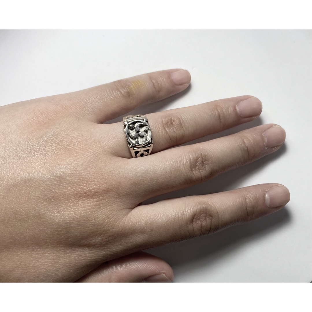 印台　シルバー925 ハンコ　四角　クラシカル　銀　ギフト指輪　スクエア　Lの7 メンズのアクセサリー(リング(指輪))の商品写真